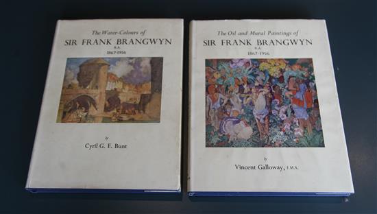 Bunt, Cyril G.E. - The Water-Colours of Sir Frank Brangwyn, 4to, one of 500, cloth, in clipped d.j., 40 plates,